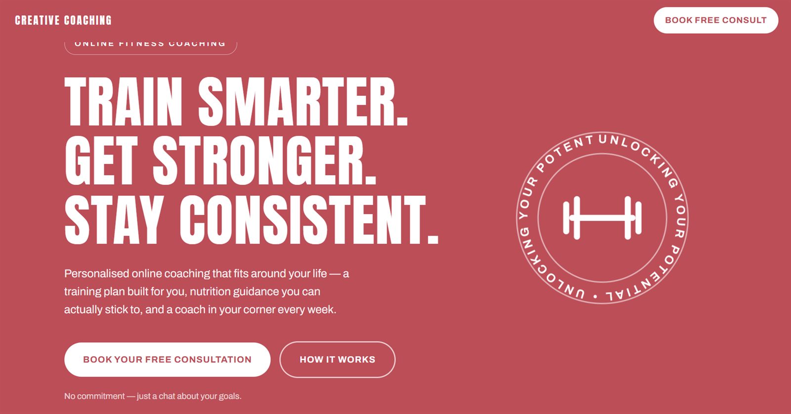 Creative Coaching — An online coaching brand with a booking engine
