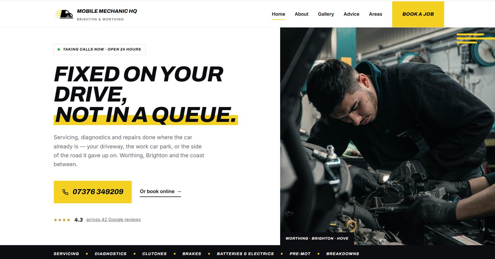 Mobile Mechanic HQ — Fixed on your drive, not in a queue