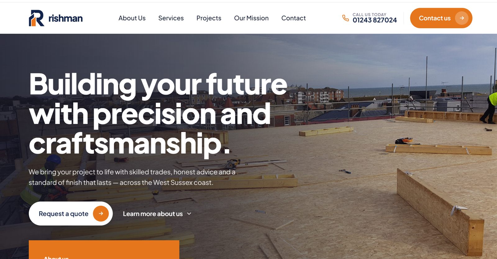 Rishman Construction — A builder's site that sells the craftsmanship